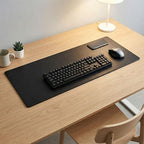Black Leatherette 30" x 12.5" Keyboard/Mouse Desk Mat - Image 2