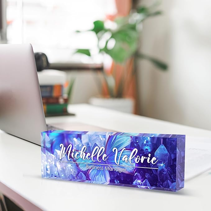 Personalized Name Plate for Desks, Custom Desk Name Plates, Acrylic Name Plate - Image 4