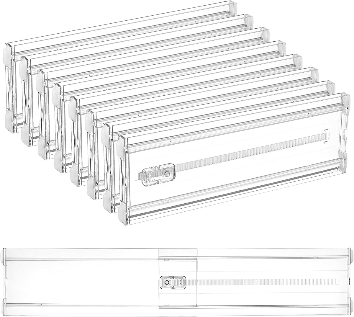 Vtopmart 5" High Drawer Dividers for Clothes 14.5"-26" Adjusta...