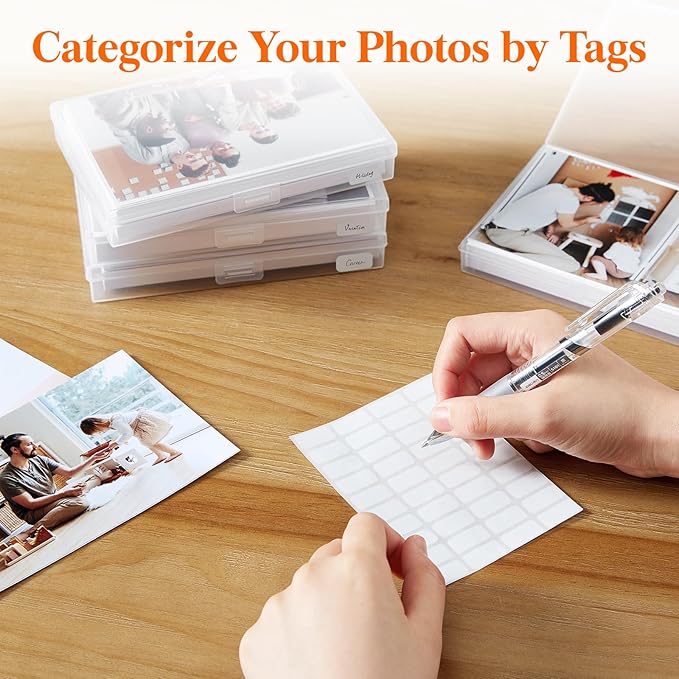 Lifewit 4x6 Photo Storage Box, Plastic Craft Storage Box - Image 7