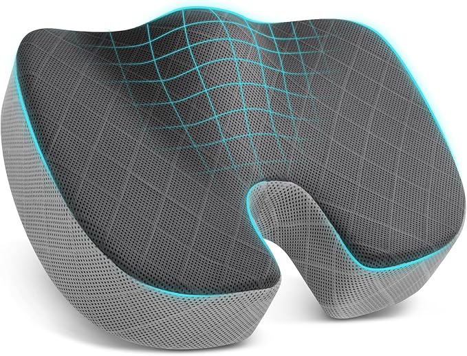 TushGuard Office/Car Seat Cushion, Non-Slip Sciatica & Back Coccyx Tailbone by TushGuard