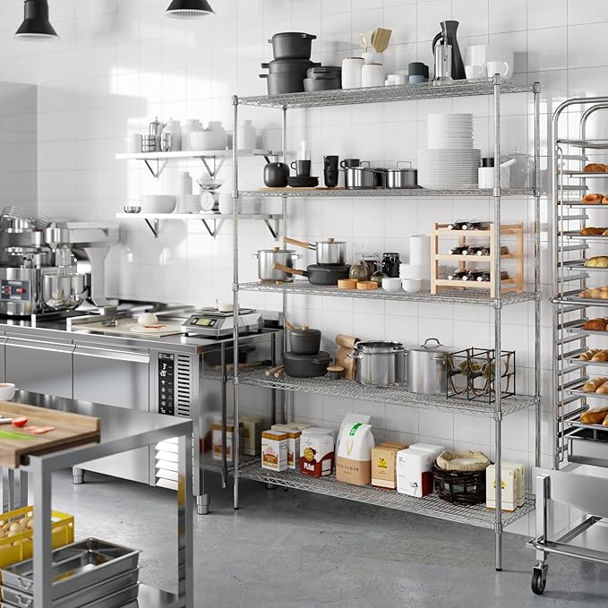 Regal Altair 18" Deep x 60" Wide x 86" Height Wire Shelving Kit | 5-Tier | NSF - Image 7
