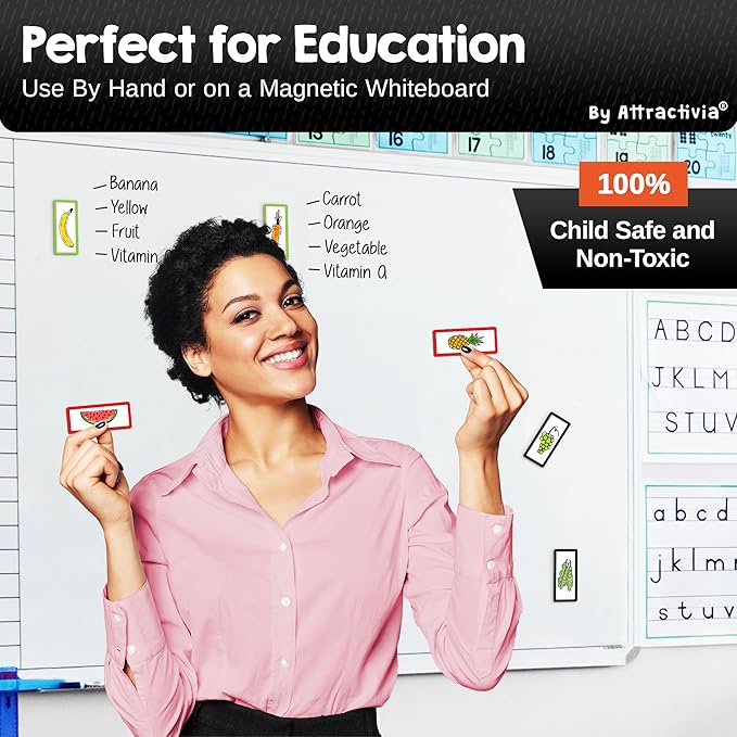 Attractivia Dry Erase Magnetic Labels 2.8 x 1.2 in, Color Borders, Dry Erase - Image 6