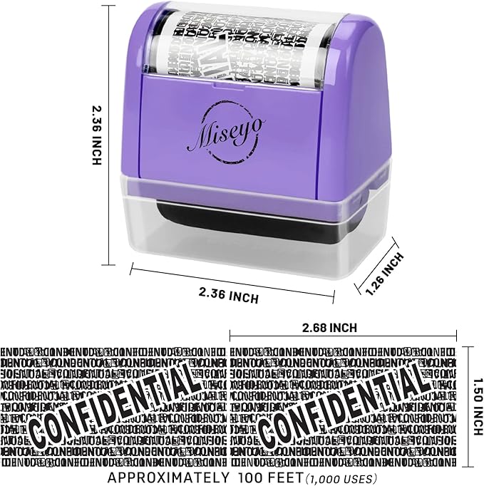 Miseyo Identity Theft Protection Roller Stamp Set - Image 2