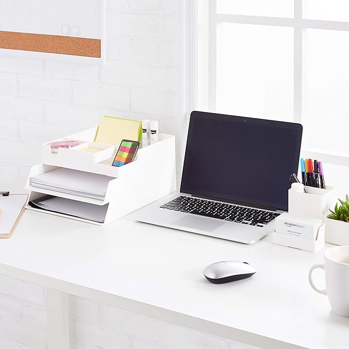 Amazon Basics Plastic Desk Organizer - Image 4