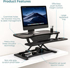 VERSADESK PowerPro™ 36 Inch Electric Standing Desk Converter, Height Adjustable - Image 2