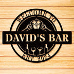 Personalized Bar Sign | Custom Metal Wall Art Decor by HYTSIGN