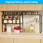 Golener Countertop Organizer Corner Shelf, 2 Tier Adjustable Stackable Corner - Image 3