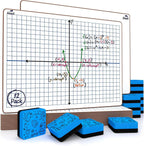 Dry Erase XY Axis Graph Lap Boards 9”X12”