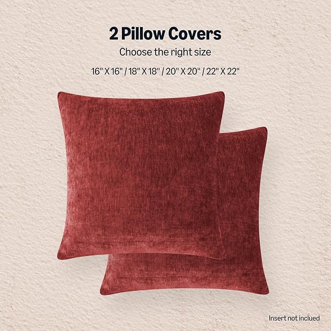 Amazon Basics Chenille Throw Pillow Covers, Home Decor Cushion Cover - Image 6