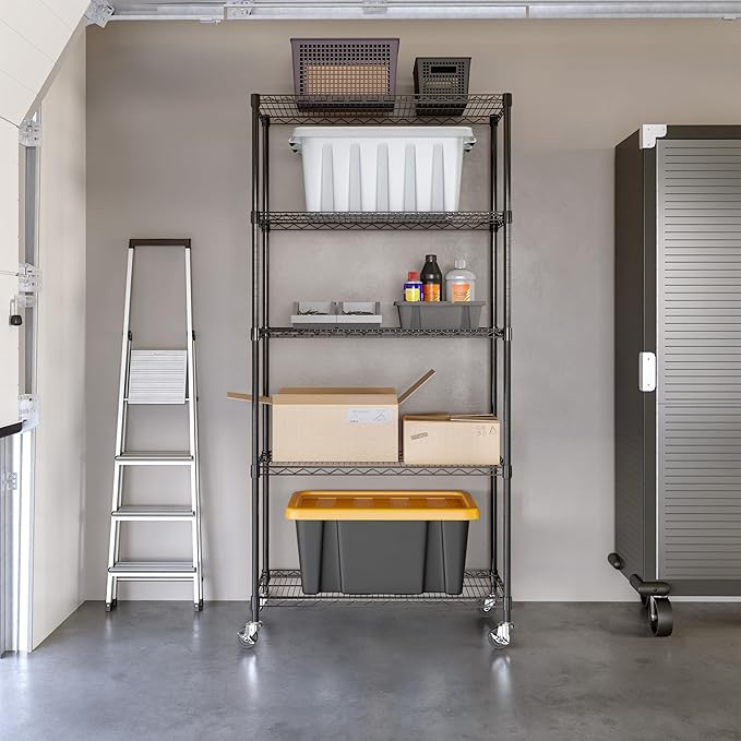 Seville Classics UltraDurable Heavy Duty NSF Solid Steel Wire Rack Storage Unit - Image 4
