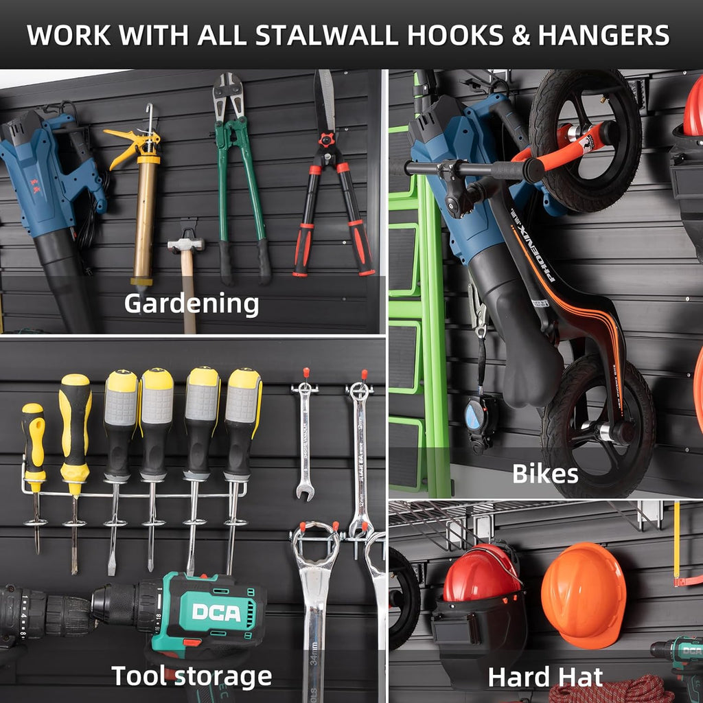 frayscent slat wall paneling garage wall organizer, slatwall showing dimensions