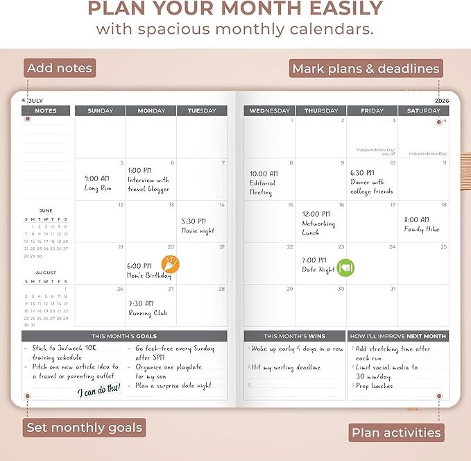 Clever Fox Dated Planner 2026-2027 – Weekly Life Planner Notebook - Image 7