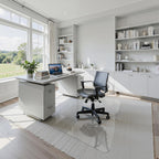 30" x 48" Tempered Glass Office Chair Mat for Carpet & Hardwood Floor, 1/5" Thick Clear Floor Protector Desk Chair Mat with Rounded and Polished Edges