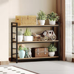 3 Tier Bookshelf 39.37" Width, Dorm Desk Hutch, Desk Shelf, Long Industrial - Image 5