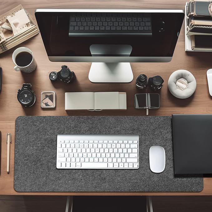 2 PCS Large Felt Desk mat, Office Computer Desk - Image 5