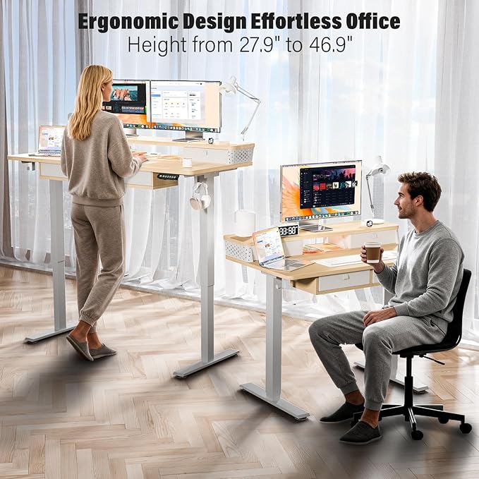 Kingant 40 x 24 Inch Electric Standing Desk - Image 3