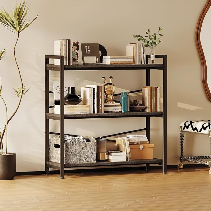 Book Shelf, 3 Tier Bookshelf 31.49" Width, Book Shelf Storage and Organization - Image 4