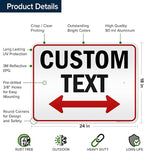 Custom Arrow, Custom Directional Sign, Two Way Arrow, 18x24 Inches, 3M EGP - Image 6