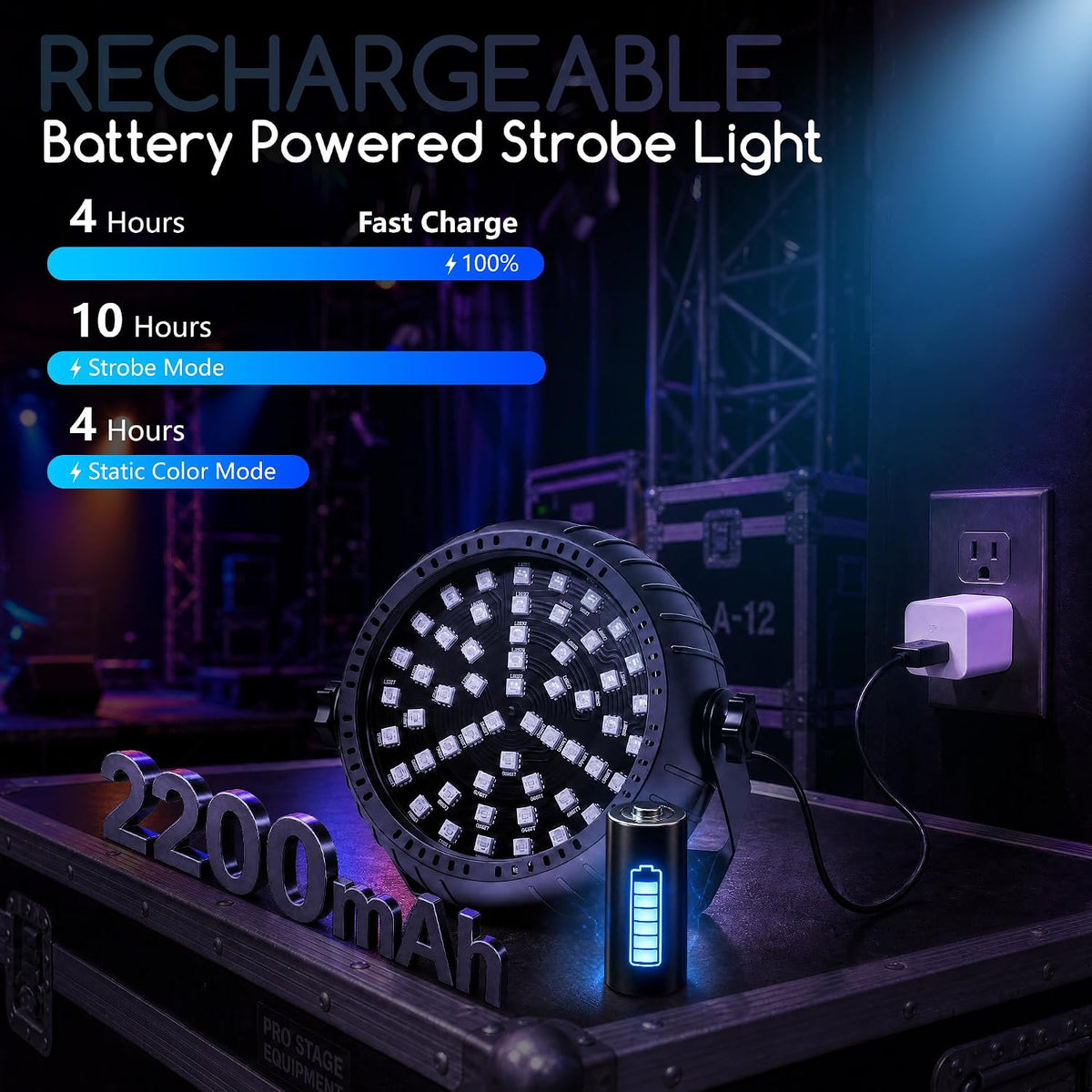 Strobe Lights for Halloween, Battery Powered Mini Party Light