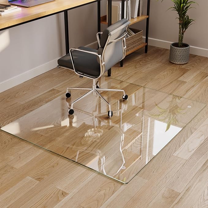 Koonmi Tempered Glass Chair Mat by KOONMI
