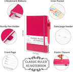 feela 5 Pack Notebooks Journals Bulk, Hardcover Notebook Classic Ruled Lined - Image 2