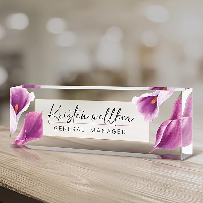 Personalized Name Plate for Desk Custom Acrylic Desk Name Plate Custom Employee - Image 3