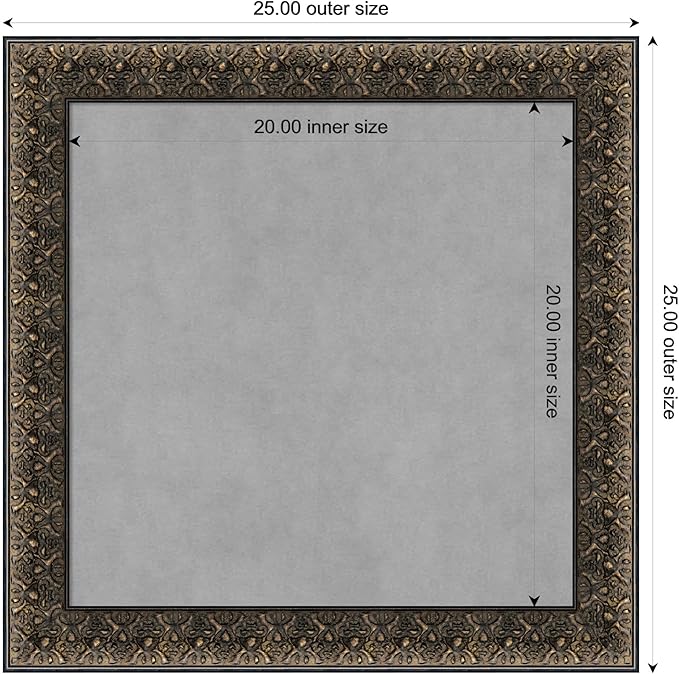 Amanti Art Black Framed Magnetic Board 25x25 Medium Vision Board - Image 4