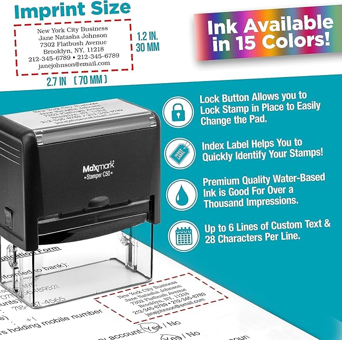 Custom Self Inking Rubber Stamp - Image 3