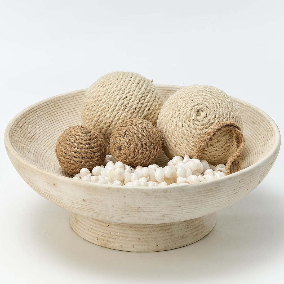 Ceramic Decorative Table Bowl Trays Home Room Decor Farmhouse (11" Rustic)