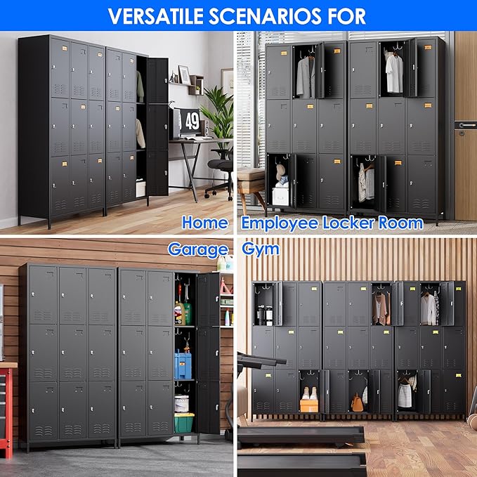 SUPEER 9 Doors Metal Lockers for Employees - Image 7