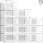 SEE SPRING 12 Pack Shoe Storage Box, Space Saving Foldable Shoe Rack Sneaker by SEESPRING