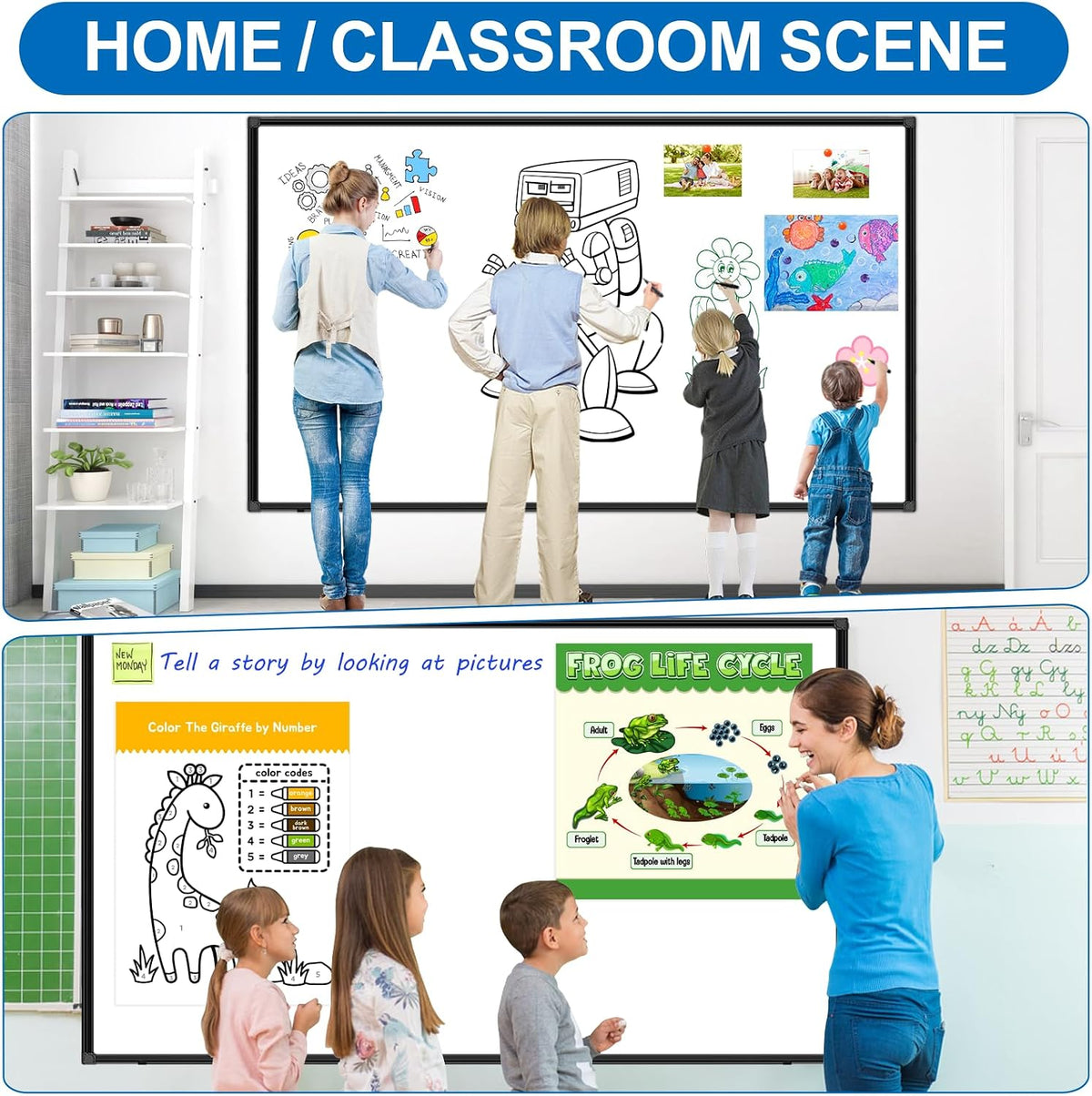H-Qprobd Large White Board Dry Erase Board for Wall 72"X40" Magneti...
