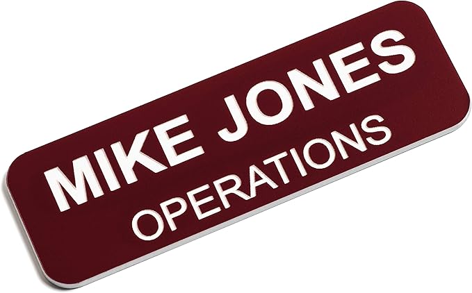 Custom Engraved Name Tag Badges – Personalized Identification by ProvidenceEngraving