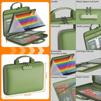 Fireproof File Organizer with Lock, Hard-Shell Case Fireproof Document Box with - Image 4
