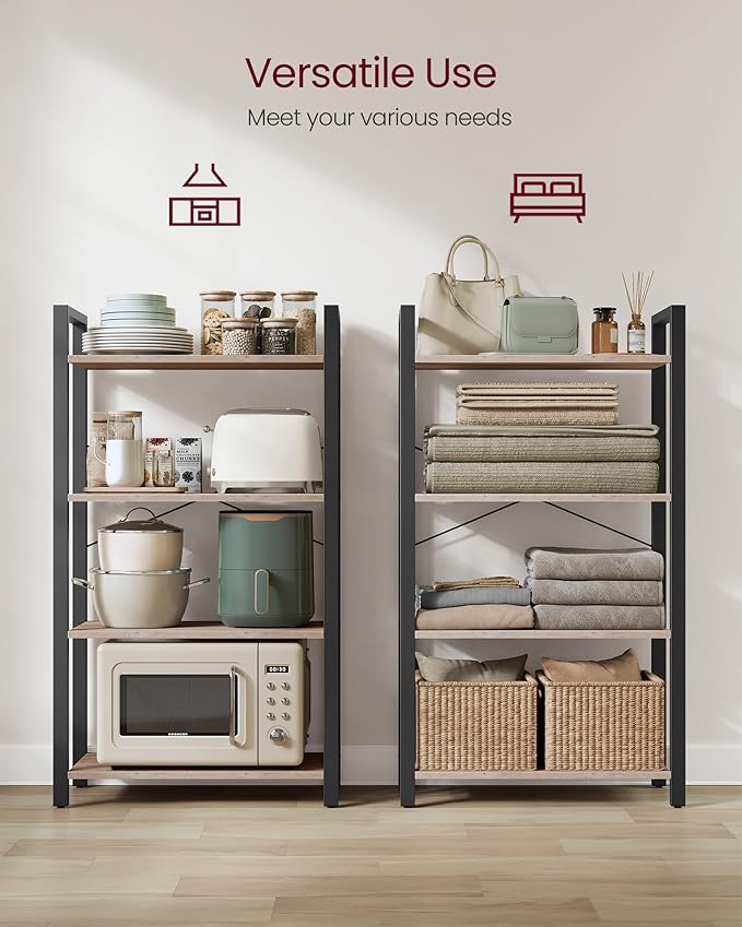 VASAGLE 4-Tier Bookshelf, Bookcase - Image 6
