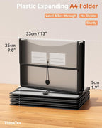 ThinkTex Plastic Expanding File Folder, Transparent envelopes - Image 2