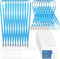 100 Pcs Lanyards for ID Badges and 100 Pcs Clear Name Tag Holders Reusable by Lecpeting