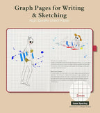 PAIBAS Graph Notebook for Women Men, 160 Pages Grid Paper, Graphing Notebooks - Image 3
