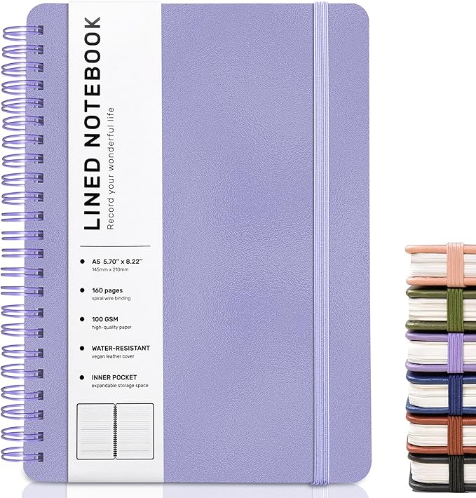 ABERLLS Purple Lined Spiral Journal Notebook - Image 8