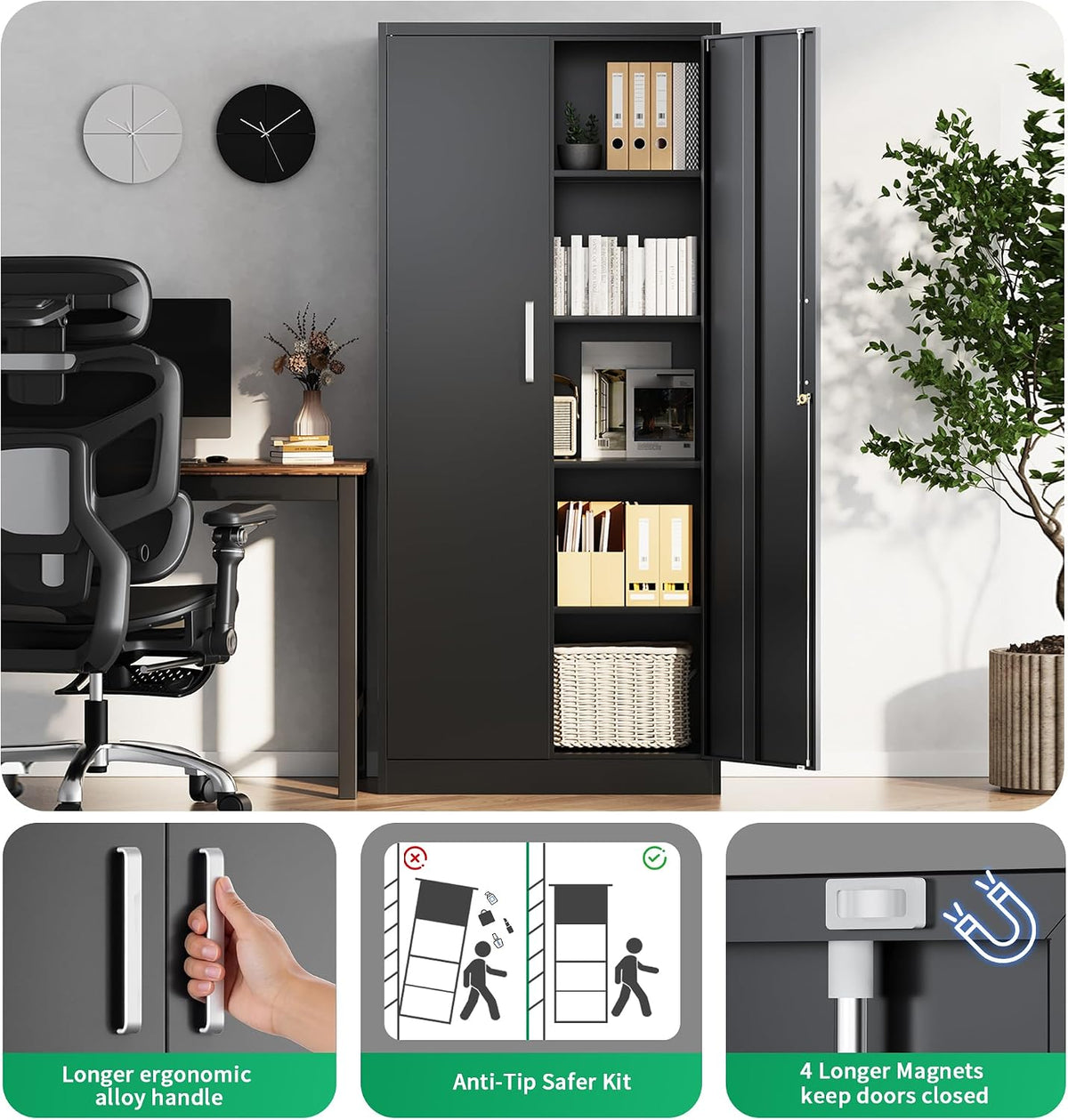 metal garage storage cabinet, durable metal storage solution, package contents