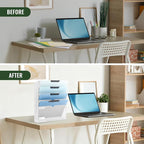 EASEPRES 6 Tier Mesh Hanging Wall File Organizer, Desk Vertical Mail Paper - Image 5