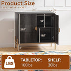 HOCAT 30.7" Accent Cabinet, Modern Buffet Cabinet - Image 2