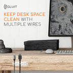 GLUIT Adhesive Desktop Cable Organizer Versatile Cord Holders Wire Clips and - Image 8