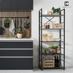 CAPHAUS 5 Tier Bookshelf, 24 Inch Width Free Standing Shelf, Bookcase Shelf - Image 4