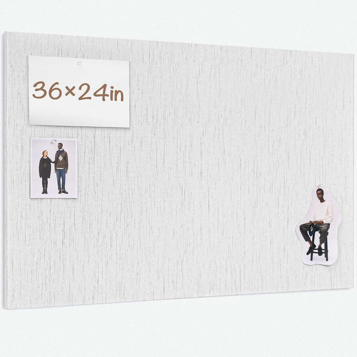 Lightomorrow Bulletin Board 36 x 24 inches, 3' x 2' Linen Board for W...