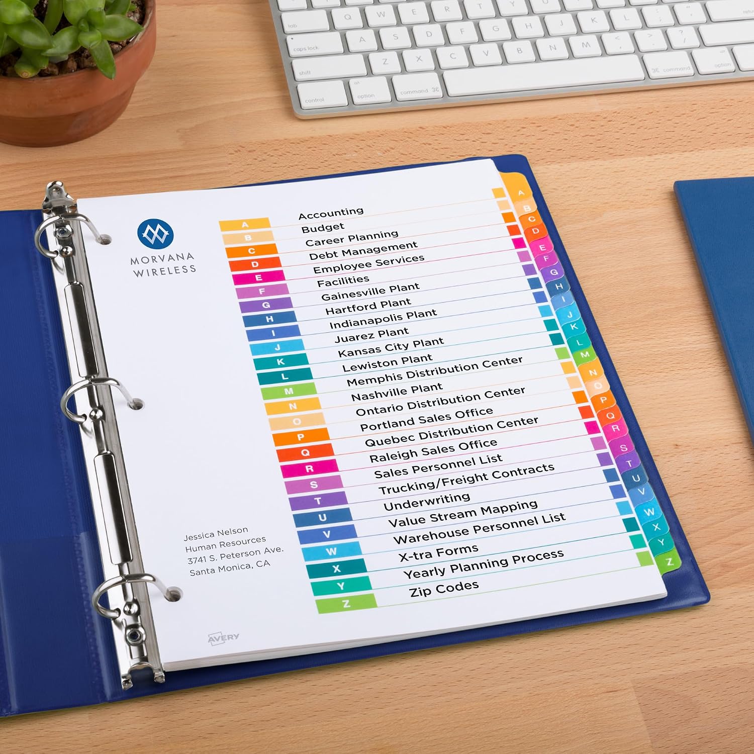 Avery A-Z Dividers for 3 Ring Binders, 26 Tabs per Set, Customizable Table of Contents, Multicolor Tabs, Great for Organizing Reports, Projects, and More (44225), 3 Sets (Pack of 4)