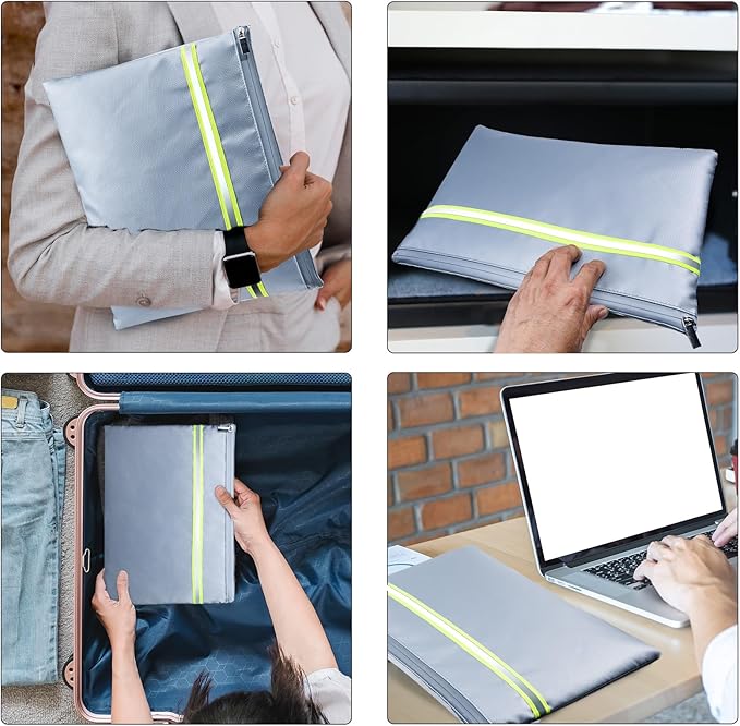 Fireproof Document Bag – 3 Pack Fireproof & Water- proof Document Organizer | - Image 7