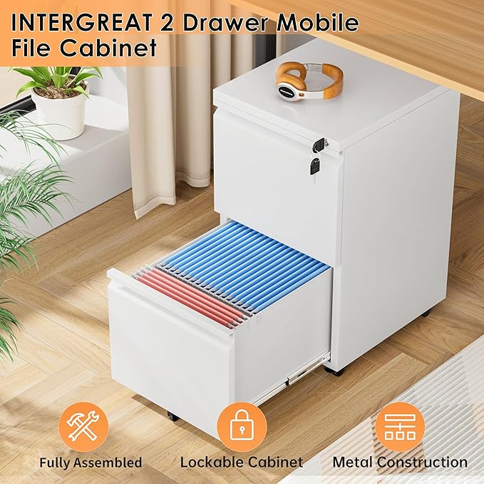INTERGREAT 2 Drawer File Cabinet - Image 5