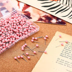 WILLBOND 500 Pack Map Push Pins Map Tacks Small Round Head Push Pins Thumb Tacks - Image 3